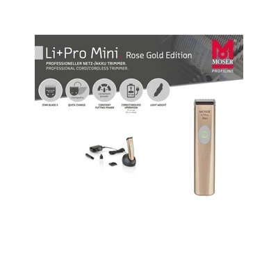 Moser Li+Pro Mini Rose Gold  vezetékes / vezeték nélküli kontúrvágógép