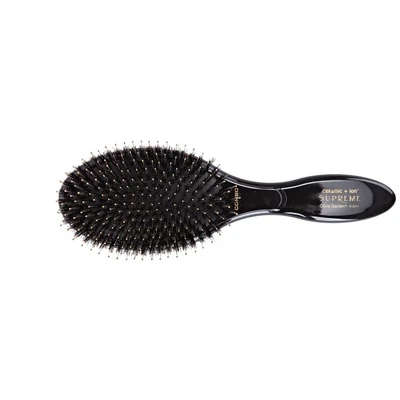 Olivia Garden Ceramic Ion Supreme Combo ovális vaddisznósörte bontókefe fekete
