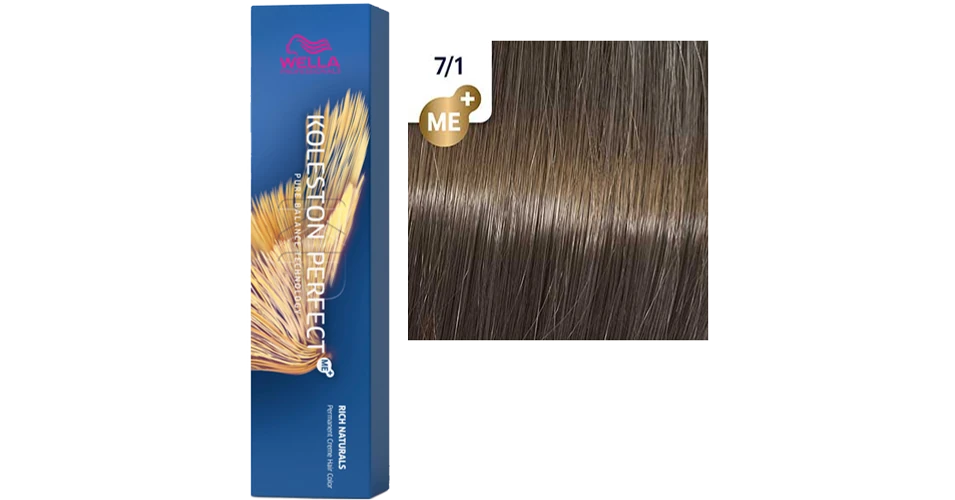 WELLA Koleston Perfect 7/71 Haarfarbe – 60 Ml | Bis Zu 100 % Grauabdeckung, Mit ECARF-Siegel